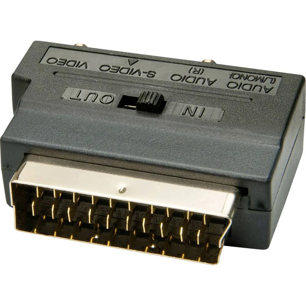 LINDY 35628 SCART adapter [1x SCART-utikač - 4x S-Video-utikač] crna slika