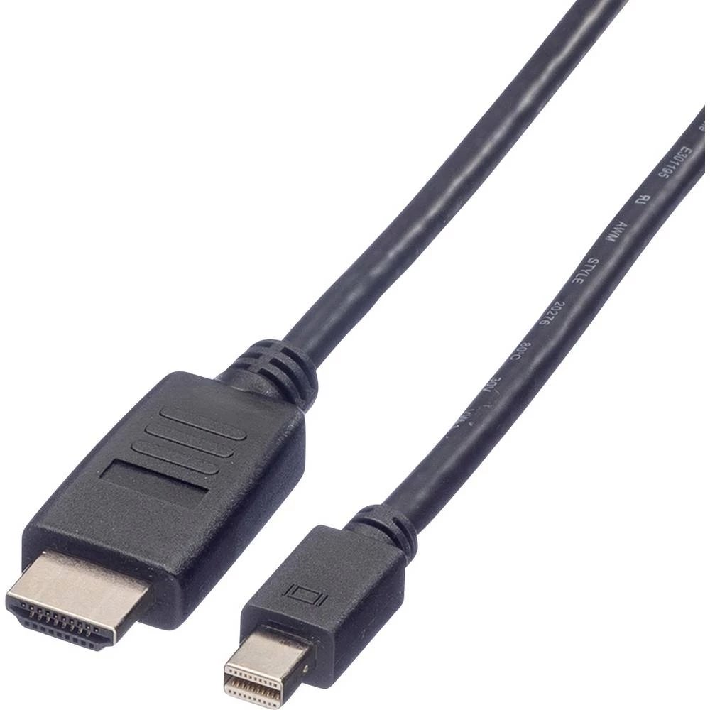 Value    DisplayPort    priključni kabel    1.00 m    11.99.5790    sa zaštitom    crna    [1x muški konektor mini displayport - 1x muški konektor HDMI] slika