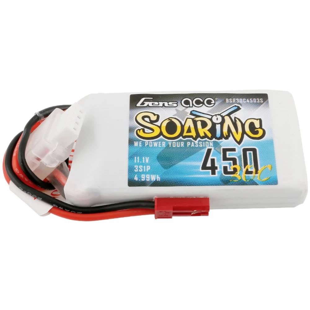 Gens ace lipo akumulatorski paket za modele 11.1 V 450 mAh Broj ćelija: 3 30 C softcase JST-SYP slika
