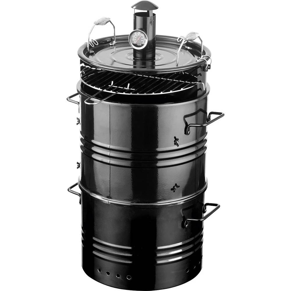 Kombinirani Bačva za roštilj GourmetMaxx Crna slika