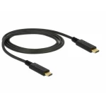 Delock USB-C kabel USB-C® utikač, USB-C® utikač 1.00 m crna 83661