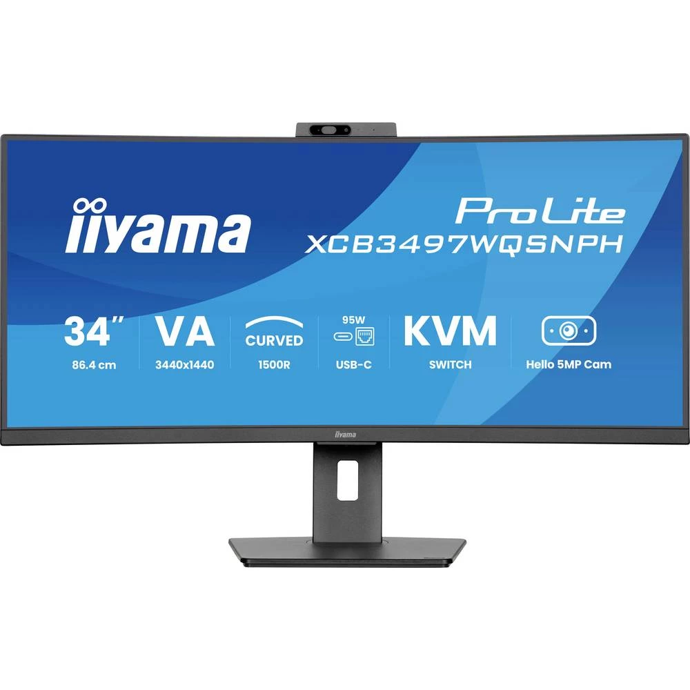 Iiyama XCB3497WQSNPH-B1 LED zaslon Energetska učinkovitost 2021 F (A - G) 86.4 cm (34 palac) 3440 x 1440 piksel 21:9 0.4 slika