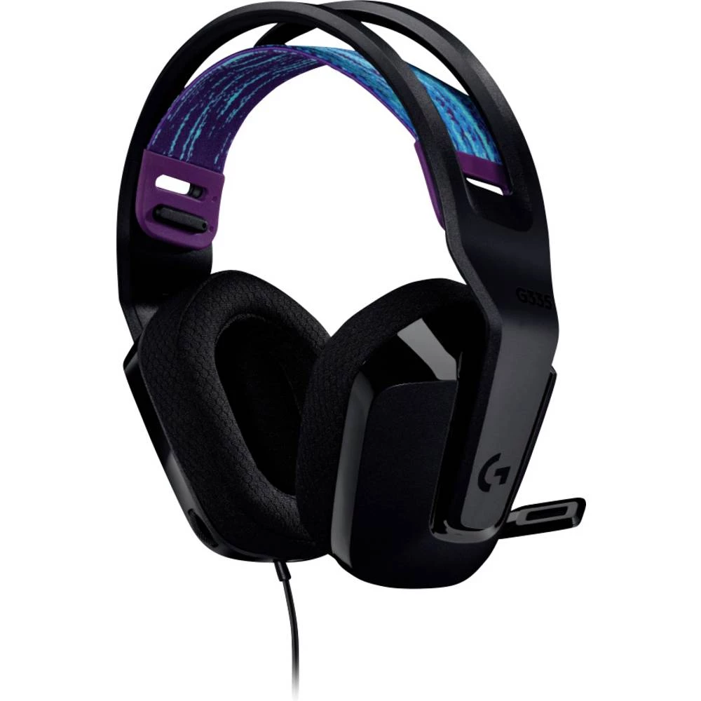 Logitech Gaming G335 Over Ear Headset žičani stereo crna igre slika
