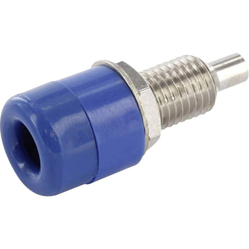 Laboratorijski ženski konektor Ženski konektor, vertikalna ugradnja Zatik-&Oslash;: 4 mm Plava boja econ connect 100 ST slika