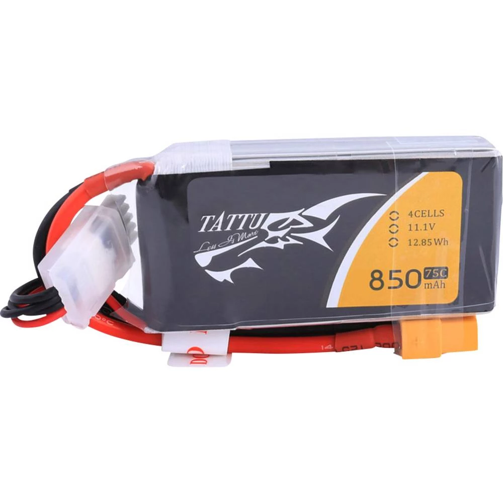 LiPo akumulatorski paket za modele 14.8 V 850 mAh Broj ćelija: 4 75 C Tattu Softcase XT60 slika