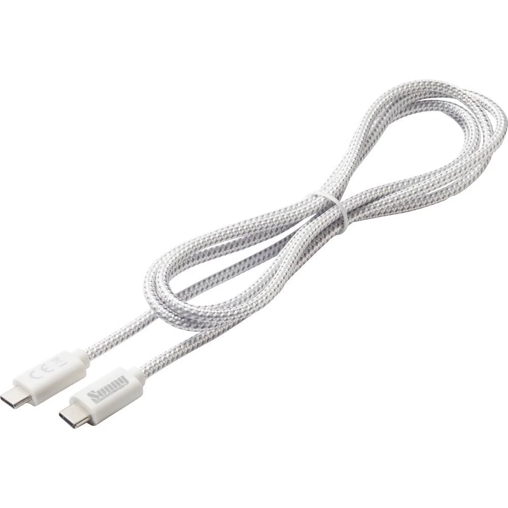 Dehner Elektronik USB-C kabel USB 2.0 USB-C® utikač 1.5 m bijela Power cable (USB-C to USB-C) slika
