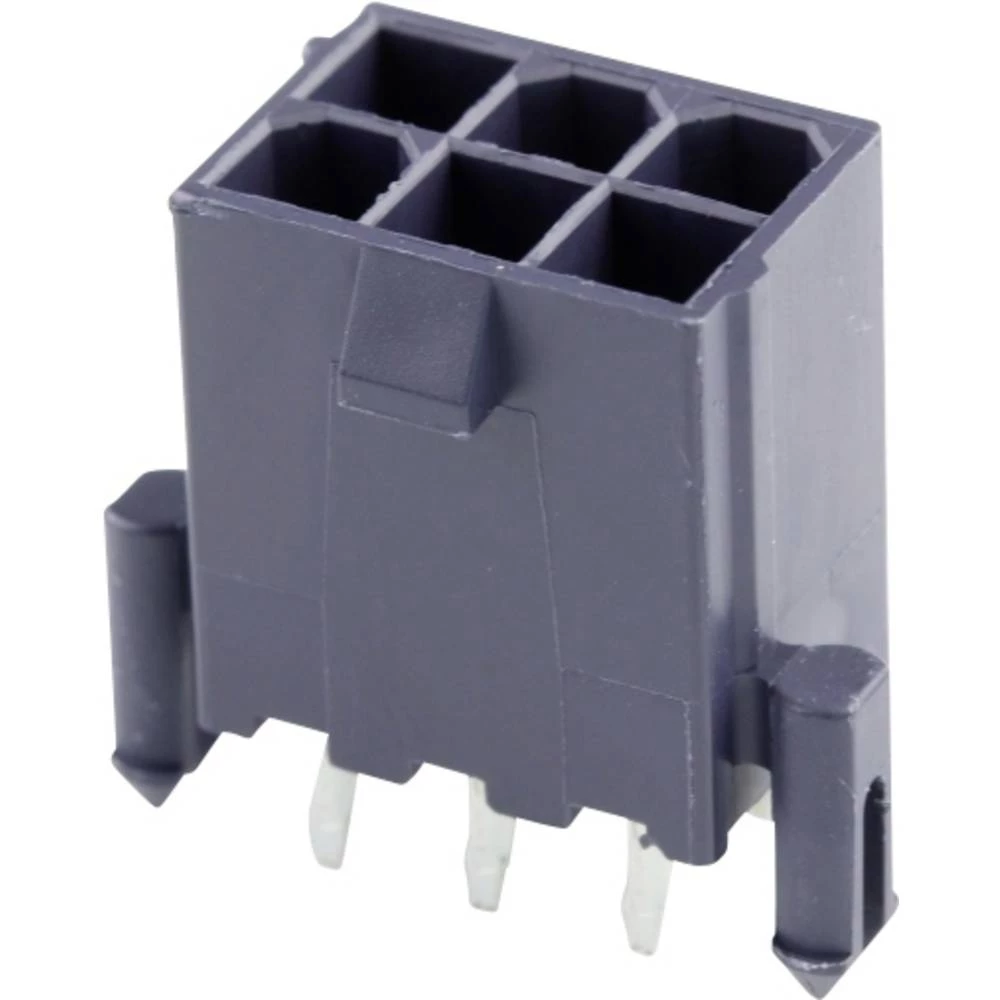 Molex 1724470006 Mini-Fit Jr. Header, Dual Row, Vertical, with Snap-in Plastic Peg PCB Lock, 6 Circuits, Nylon 6/6, UL 94V slika