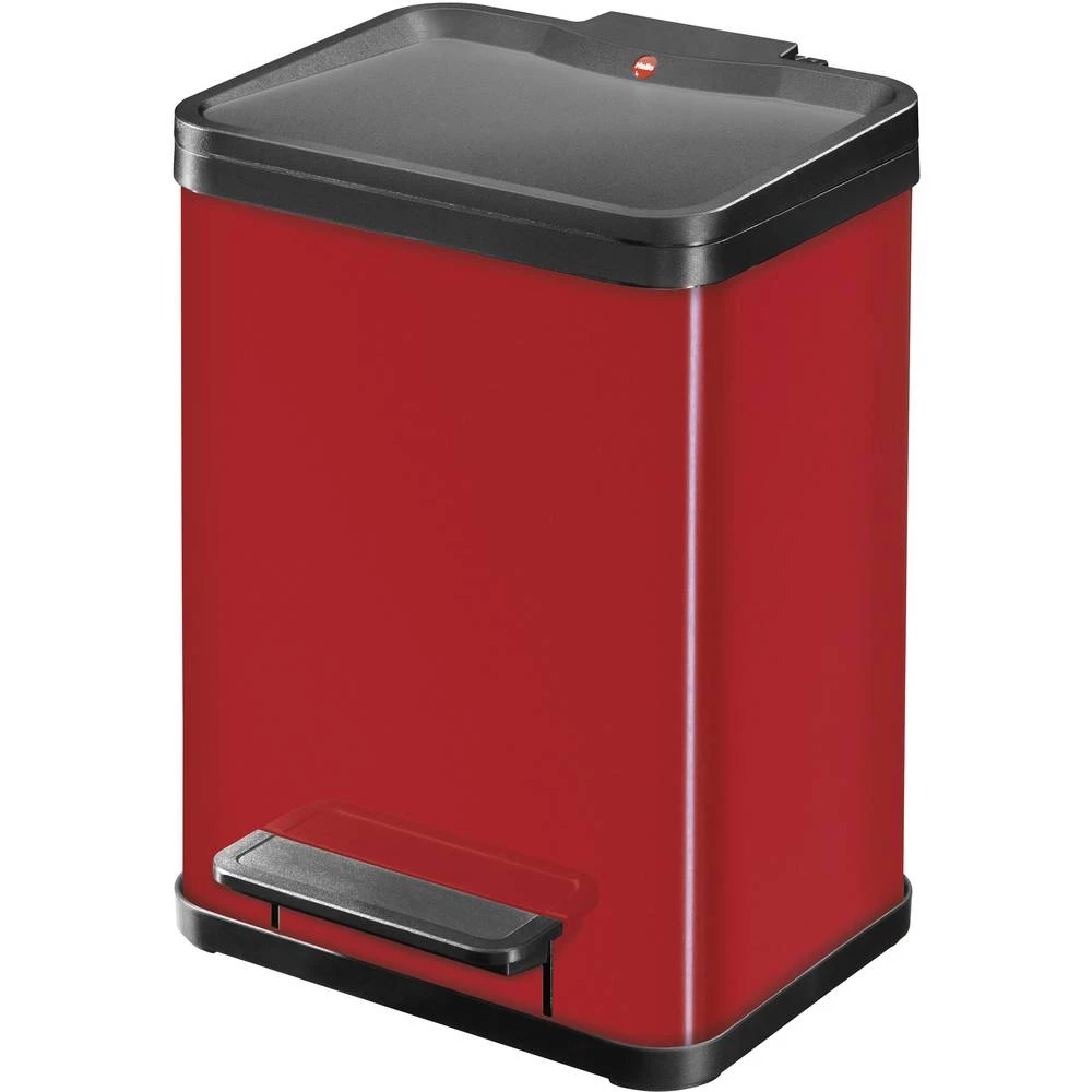 Kontejner za limenke 17 l Hailo Öko uno plus M (Š x V x d) 320 x 430 x 340 mm Crvena, Crna Mehanizam stopalo-pedal 1 ST slika