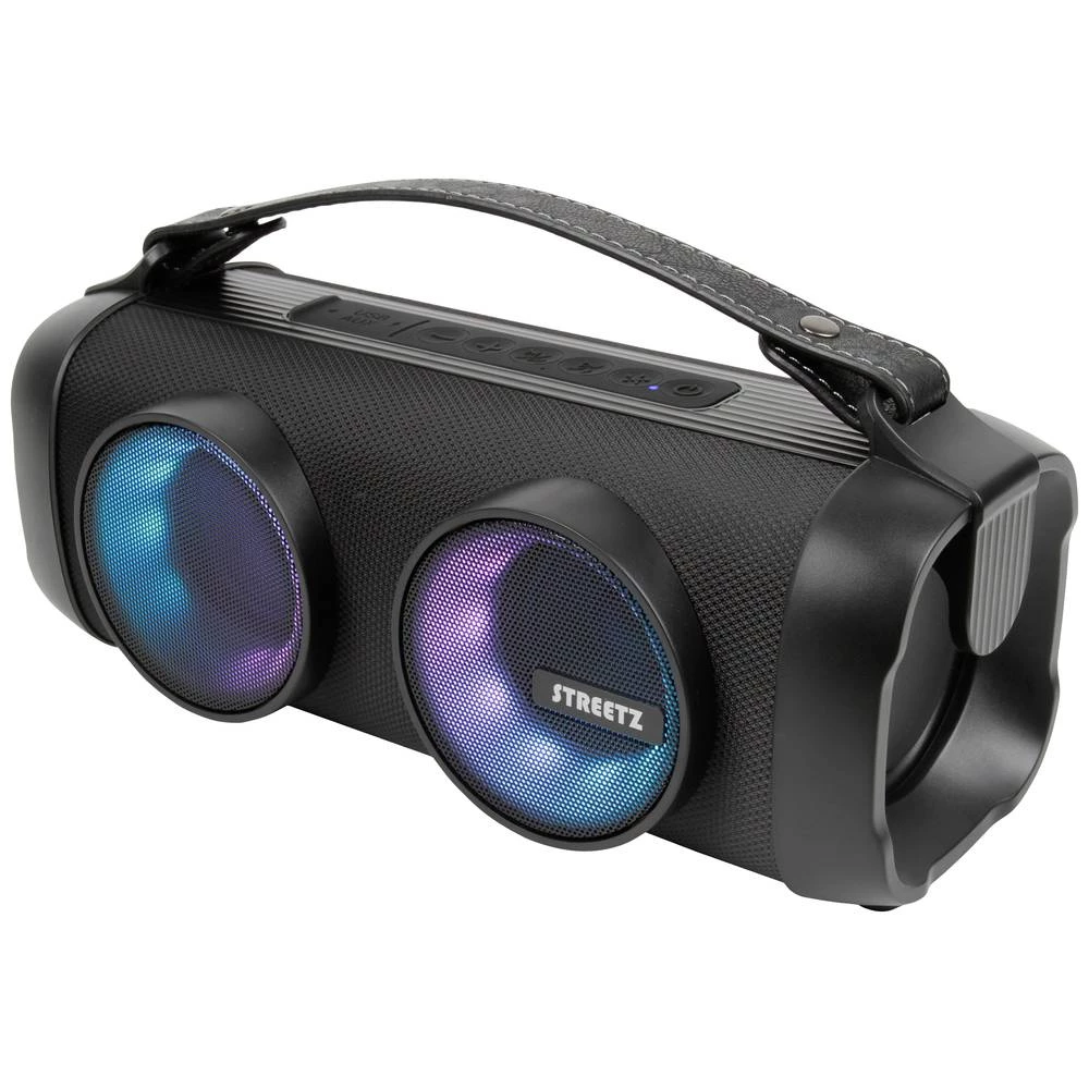 STREETZ CMB-100 Bluetooth zvučnik AUX, funkcija govora slobodnih ruku, zaštićen protiv prskajuće vode, prijenosni, USB crna slika