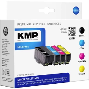 KMP kombinirano pakiranje tinte zamijena Epson Epson 26XL kompatibilan kombinirano pakiranje crn, cijan, purpurno crven, slika