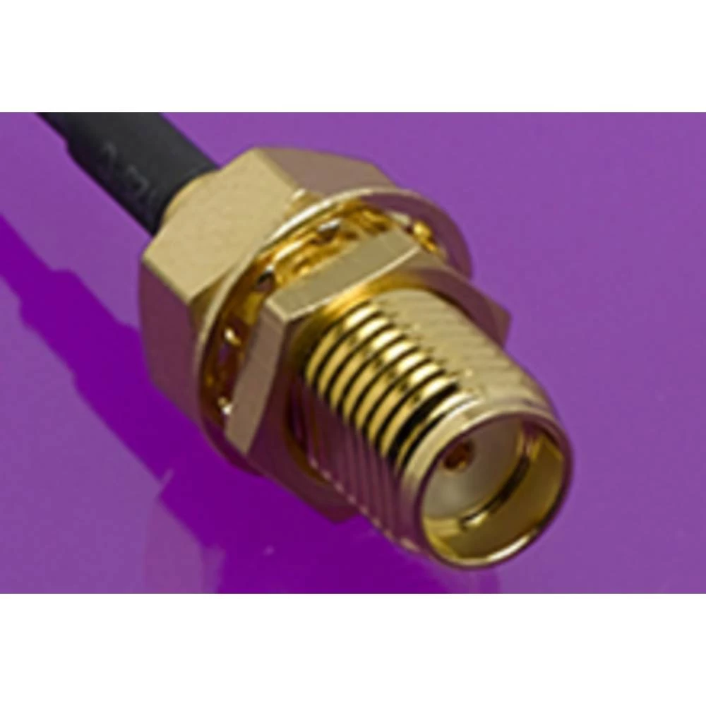 Molex 732510930 50 Ohms, SMA Bulkhead Jack, Crimp, RG-174, RG-188 and RG-316 Cable, with Shrink Tube, Brass Body, Gold Pl slika