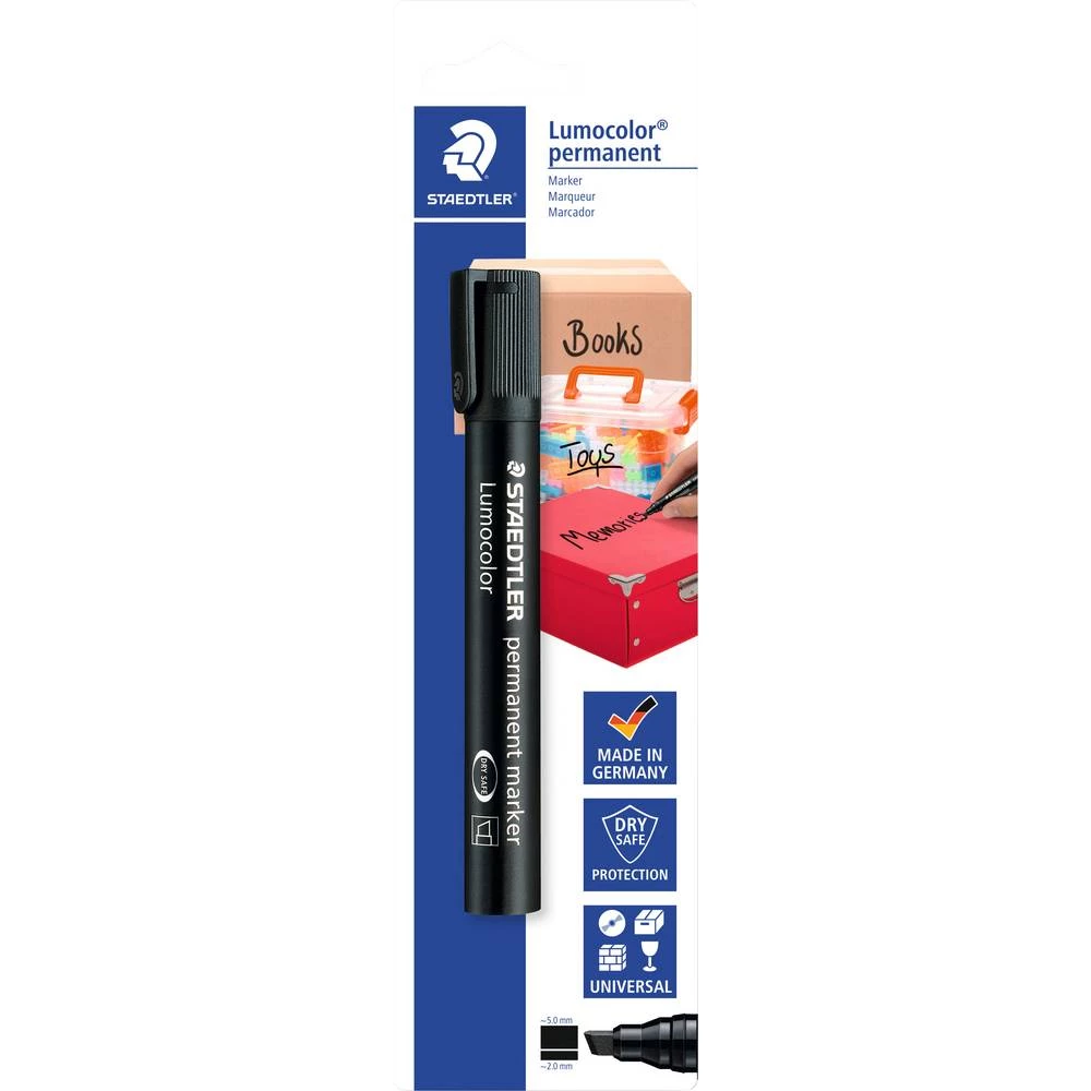 Staedtler Lumocolor 350-9 BK-1 trajni marker crna vodootporno: da slika