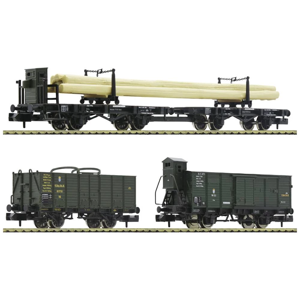 Fleischmann 6660061 N Set od 3 teretna vagona K.Bay.Sts.B. slika