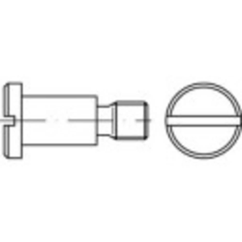 TOOLCRAFT  1063106 vijci s plosnatom glavom M3 6 mm utor DIN 923   nehrđajući čelik  100 St. slika