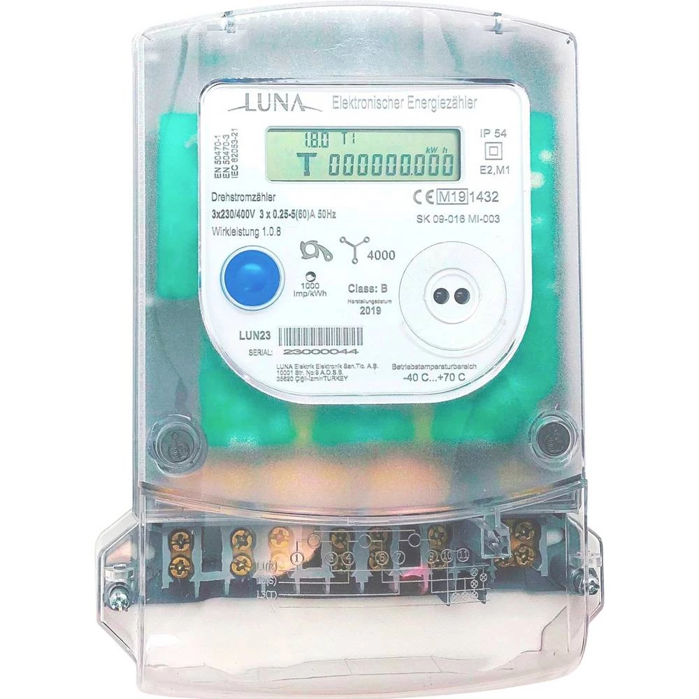 LUNA LUN23 trifazni brojač digitalni Dozvola MID: da 1 St. slika