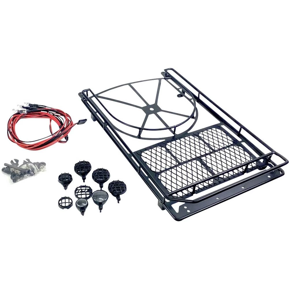 Absima 2320123 tuning dio Metalni krovni nosač s nosačem guma, uključujući LED diode za mjerenje 1:10 slika