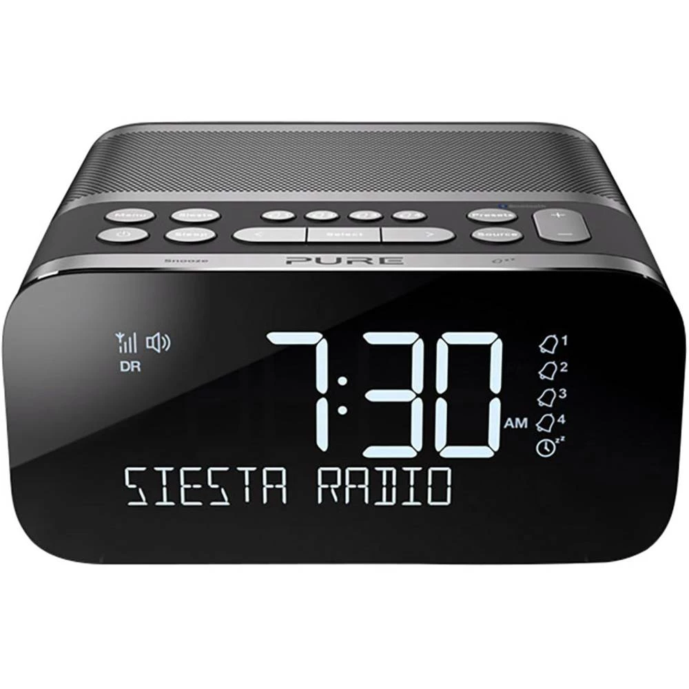 UKW Radio budilica Pure Siesta S6 Bluetooth, UKW, USB Funkcija punjenja baterije Antracitna slika