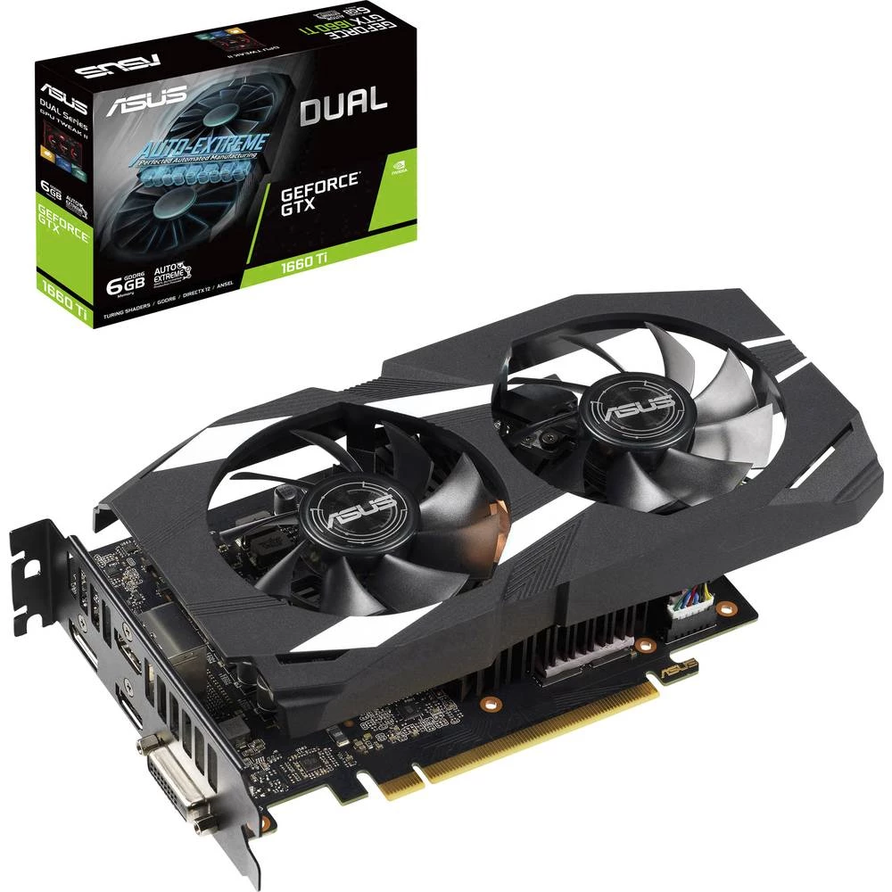 Grafička kartica Asus Nvidia GeForce GTX1660 Ti Gaming 6 GB GDDR6-RAM PCIe x16 HDMI&trade;, DVI, DisplayPort slika