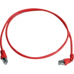 LAN (RJ45) Mreža Priključni kabel CAT 6A S/FTP 5.00 m Crvena Vatrostalan, Bez halogena Telegärtner