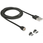 Delock USB kabel USB 2.0 USB-A utikač, USB-C® utikač, USB-Micro-B utikač 1.10 m crna 85723