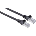 Intellinet 740814 RJ45 mrežni kabel, Patch kabel cat 6a S/FTP 2.00 m crna zaštićen s folijom, pletena zaštita, sa zaštitom, podržava HDMI, bez halogena 1 St. slika