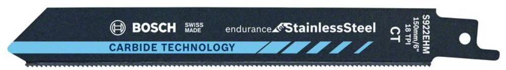 List sabljaste pile S 922 EHM, izdržljivost za StainlessSteel Bosch Accessories 2608653097 slika