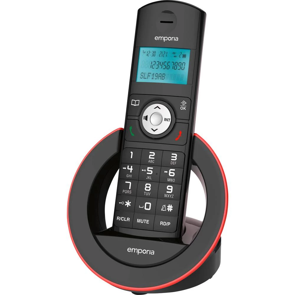 Bežični analogni telefon Emporia SLF19AB Responder, Handsfree Crna slika