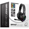 QPAD QH20 igraće naglavne slušalice sa mikrofonom 3,5 mm priključak, USB sa vrpcom preko ušiju crna, RGB slika