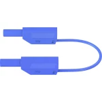 Sigurnosni mjerni vod [Lamelni muški konektor 4 mm - Lamelni muški konektor 4 mm] 0.25 m Plava boja Stäubli SLK410-E/N