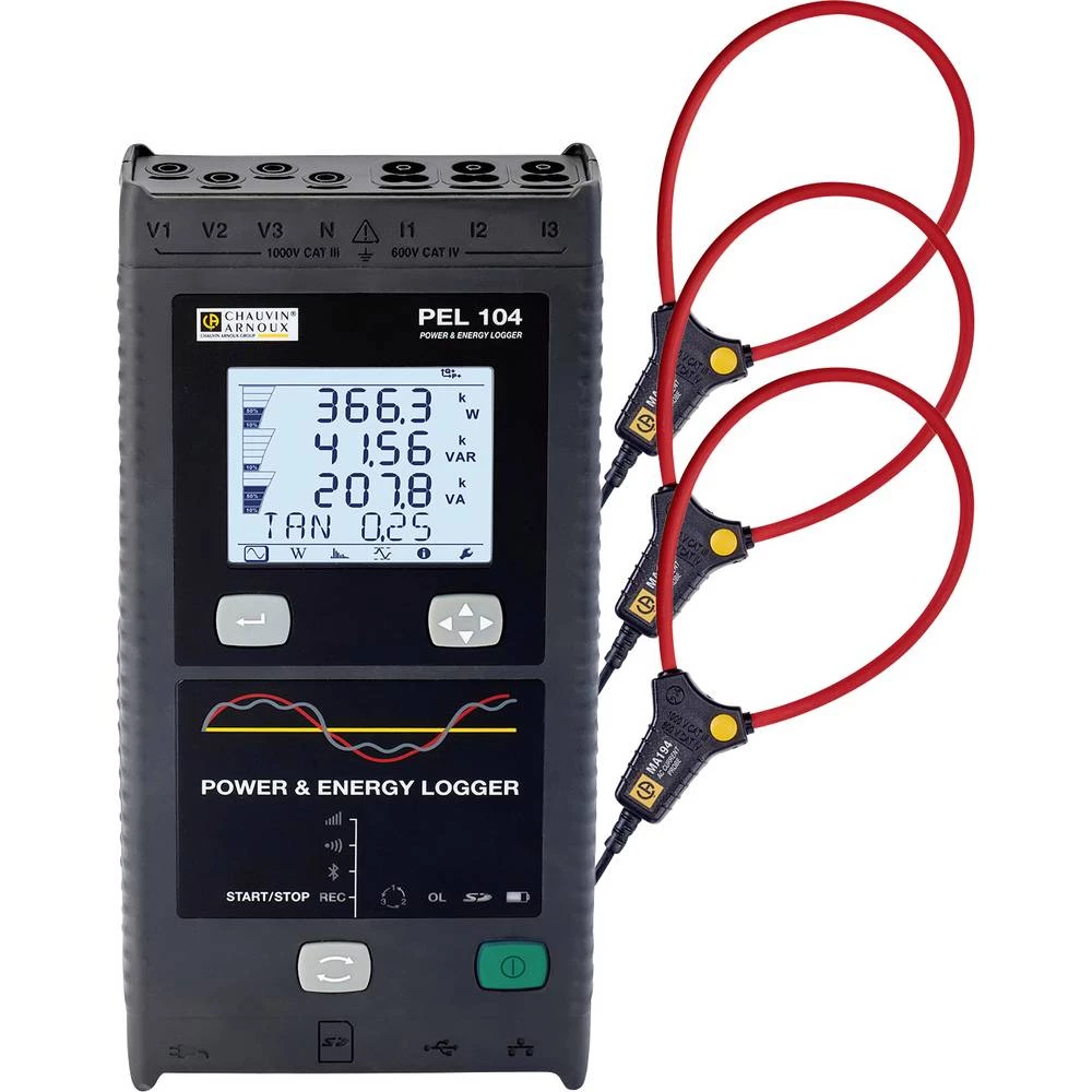 Chauvin Arnoux PEL 104 + C.A 1510 uređaj za analizu mreže  3-fazno uklj. strujna kliješta, s funkcijom zapisivača slika