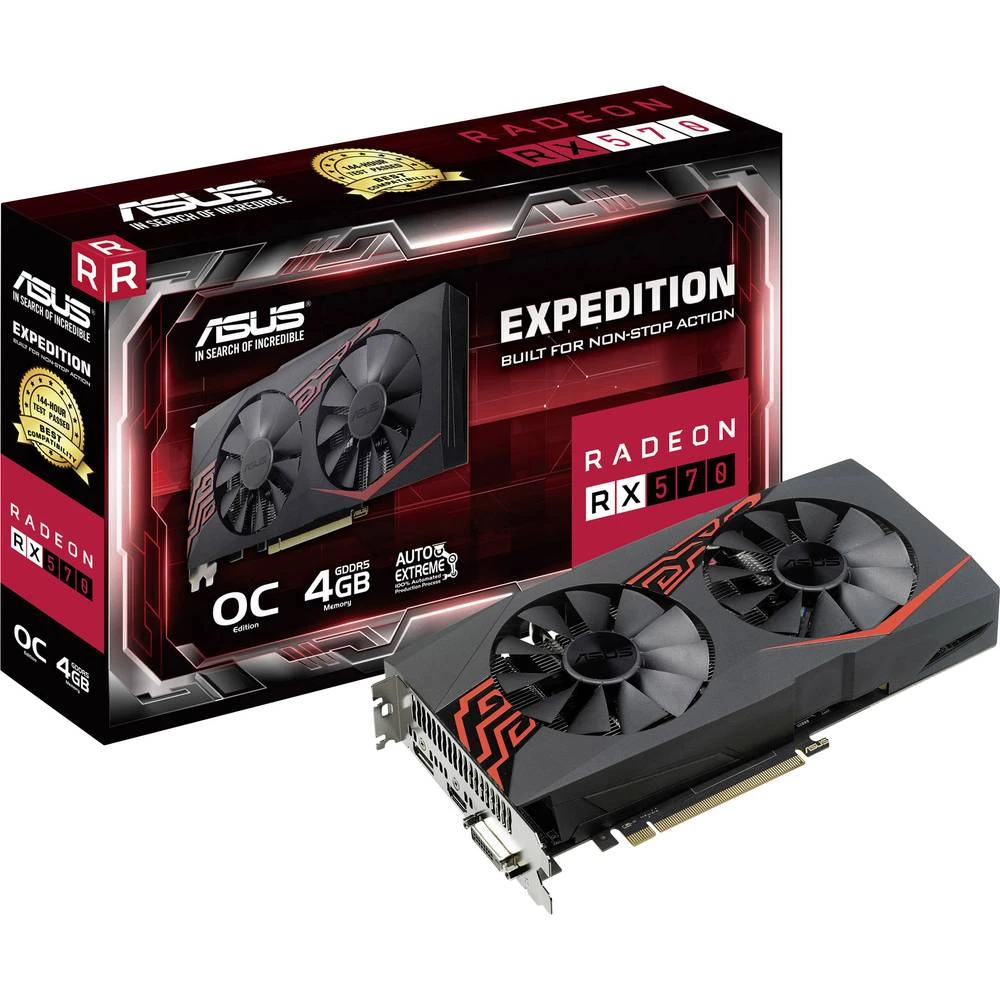 Grafička kartica Asus AMD Radeon RX 570 Expedition Overclocked 4 GB GDDR5-RAM PCIe x16 HDMI&trade;, DVI, DisplayPort slika