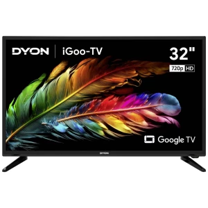 Dyon iGoo-TV 32H LED-TV 81.3 cm 32 palac Energetska učinkovitost 2021 E (A - G) ci+, dvb-c, dvb-s2, DVB-T2, hd ready, Smart TV, WLAN crna slika