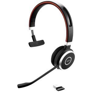 Jabra Evolve 65 Second Edition - UC telefon On Ear Headset Bluetooth®, bežični mono crna poništavanje buke, smanjivanje šuma mikrofona uklj. stanica za punjenje i prikljucna stanica, slušalice s mi... slika