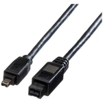 ROLINE IEEE 1394b / IEEE 1394 kabel, 9/4-pinski, crni, 1,8 m Roline FireWire priključni kabel  1.80 m crna