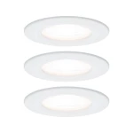 LED ugradbena svjetiljka Nova osnovni set kruta IP44 okrugla 78mm GU10 3x6,5W 230V 2700K mat bijela Paulmann  ugradno svjetlo za kupaonicu 3-dijelni komplet    19.5 W  mat-bijela