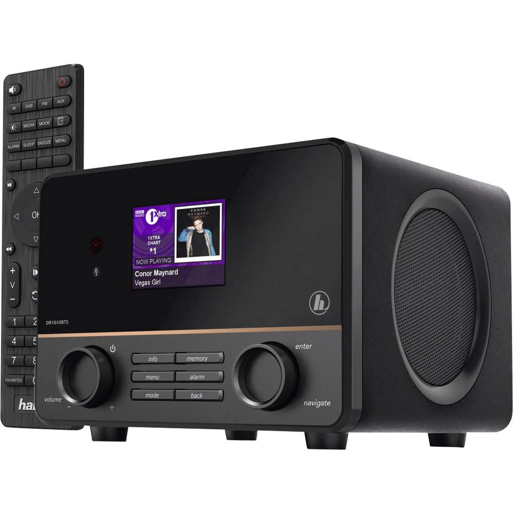 DAB+ (1012) Stolni radio Hama DR1610BTS AUX, Bluetooth, UKW Crna slika