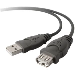 Belkin USB 2.0 Priključni kabel [1x Muški konektor USB 2.0 tipa A - 1x Ženski konektor USB 2.0 tipa A] 3 m Crna UL certificiran