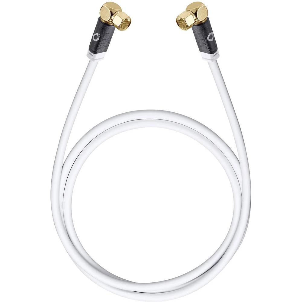 Antene, SAT Priključni kabel [1x Muški konektor F - 1x Muški konektor F] 1.70 m 120 dB pozlaćeni kontakti Bijela Oehlbach slika