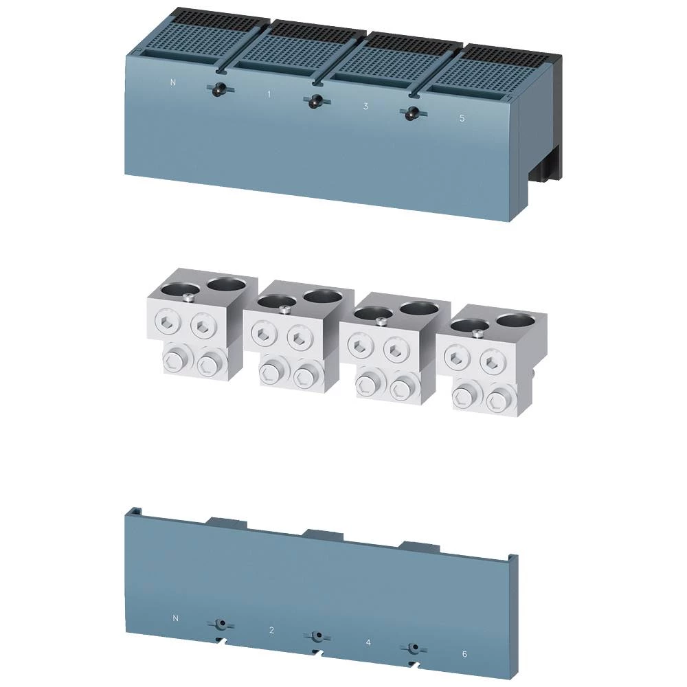 Stezaljka okruglog vodiča TA4.1 2 x 400kcmil…750kcmil s pomoćnim naponom vodiča... Siemens 3VA9674-0JC24 #####Rundleiteranschlussklemme 1 St. slika