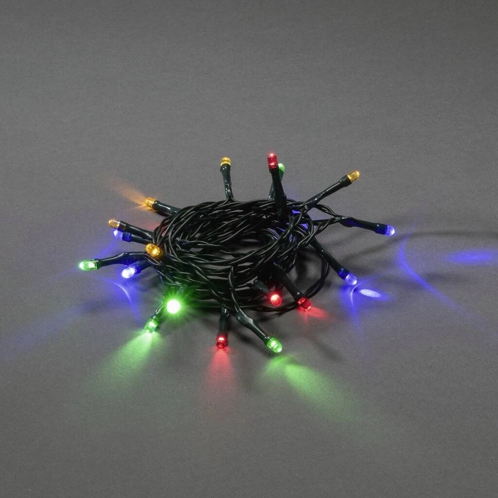 Konstsmide 1470-500 svjetlosni lanci na baterije unutra baterijski pogon Broj žarulja 50 LED šaren Osvjetljena duljina: 7.35 m timer, s prekidačem slika