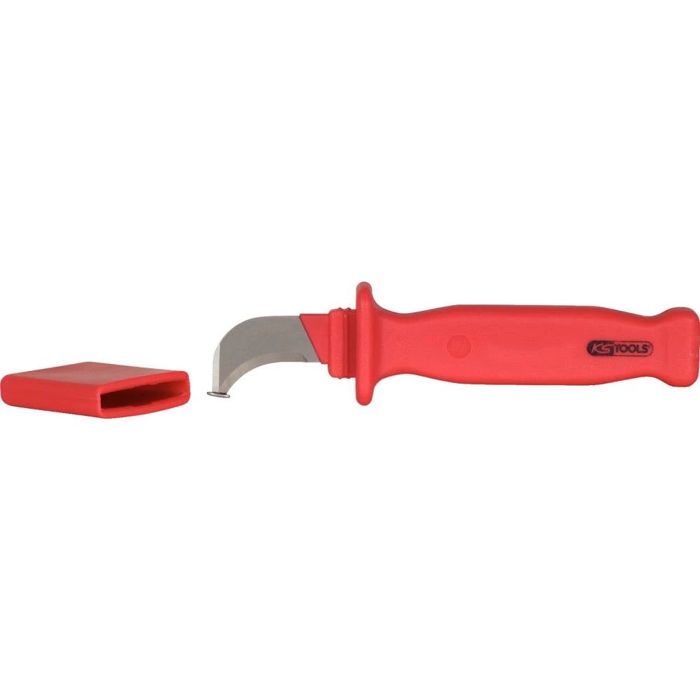 Kabelski nož sa zaštitnom izolacijom i kukastom oštricom, 200 mm KS Tools 117.1296 slika