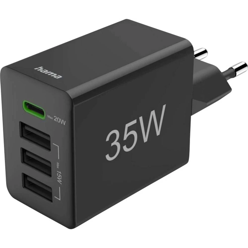 Hama USB punjač 35.00 W crna slika