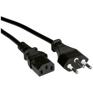 Value struja priključni kabel [1x T12 utikač - 1x ženski konektor IEC c13, 10 a] 0.8 m crna slika