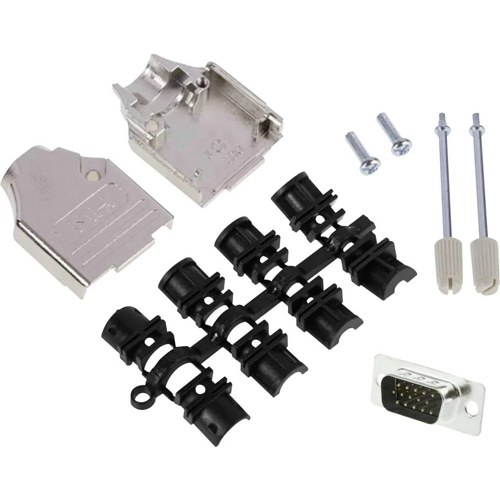 MH Connectors MHDTZK9HD15MS-K komplet D-Sub pinskih konektora 180 ° Broj polova (broj): 9 lemni kup 1 kom. slika