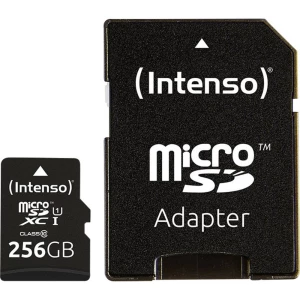 microSDXC kartica 256 GB Intenso Premium Class 10, UHS-I Uklj. SD-adapter slika