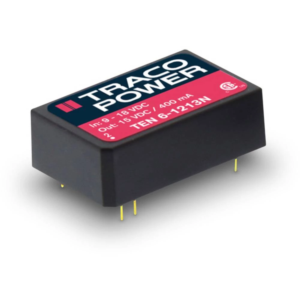 TracoPower TEN 6-1223N DC/DC pretvarač za tiskano vezje 12 V/DC 15 V/DC, -15 V/DC 200 mA 6 W Broj izlaza: 2 x Content 1 slika
