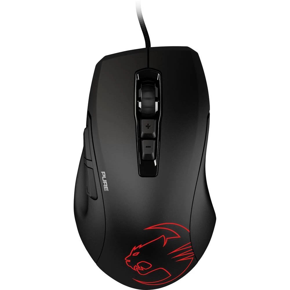Roccat Kone Pure Owl-Eye USB gaming miš Optički Osvjetljen, Integrirana profilna memorija Crna slika