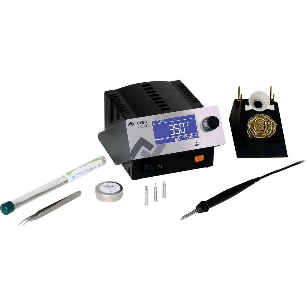 komplet stanice za lemljenje digitalni 150 W Ersa i-CON 1 Kit +150 Do +450 °C uklj. vrh za lemljenje , uklj. lem , uklj. pinceta slika