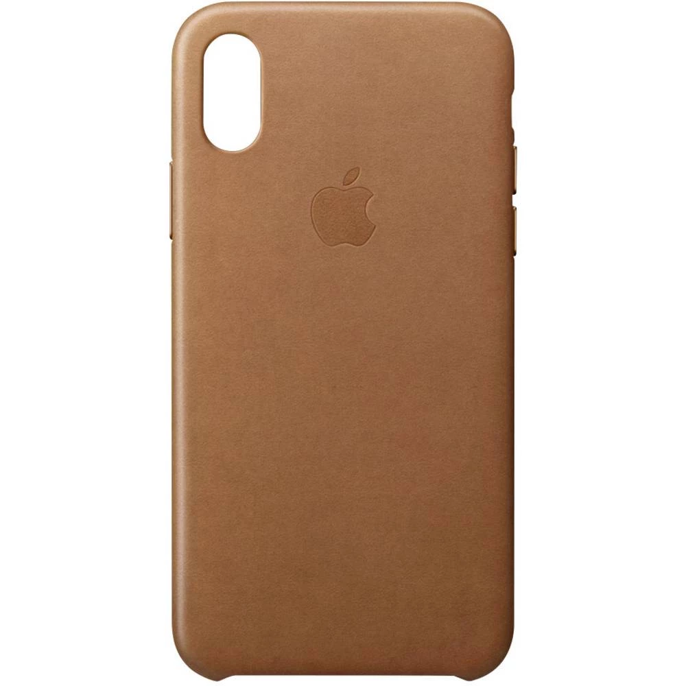 iPhone stražnji poklopac Apple Leather Case Pogodno za: Apple iPhone X, Sedlo-smeđa slika