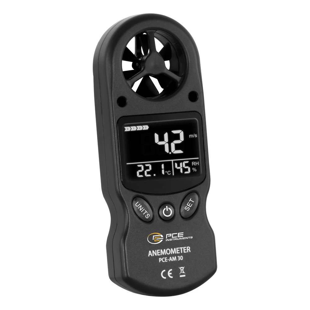 PCE Instruments  anemometar  0.1 do 30 m/s s funkcijom za mjerenje temperature slika